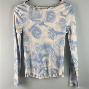 art class Y2K Floral Long Sleeve Top Size 14 (XL)